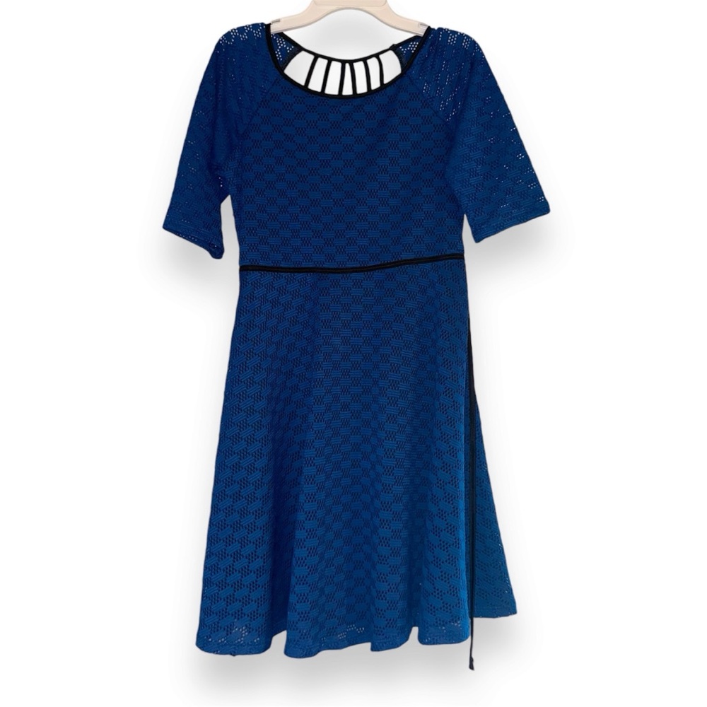 Speechless Blue Lace 3/4 Sleeve Formal Dress, size 16